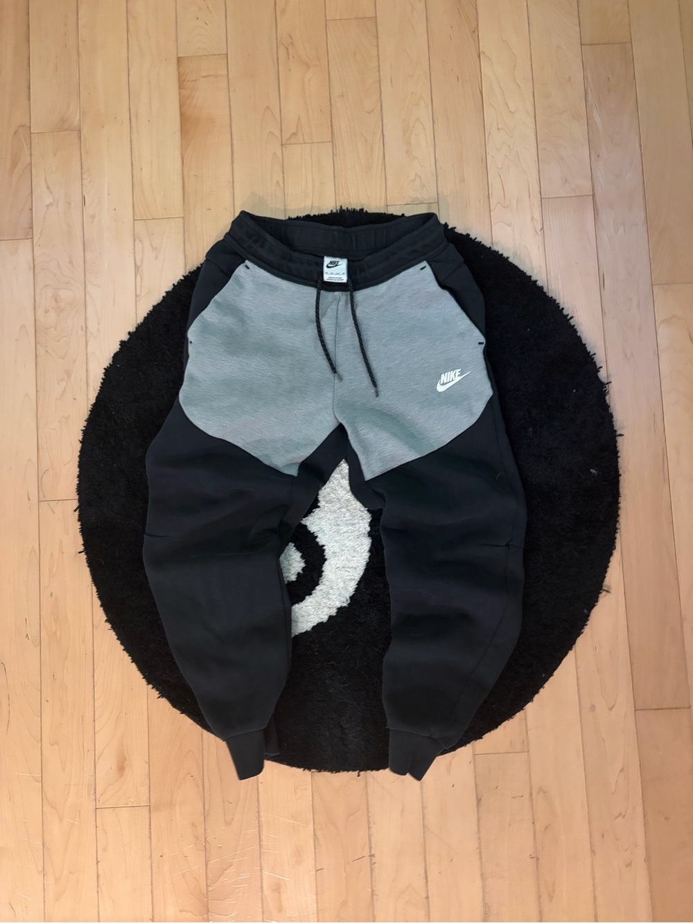 Nike Kids Black and Gray Colorblock Joggers